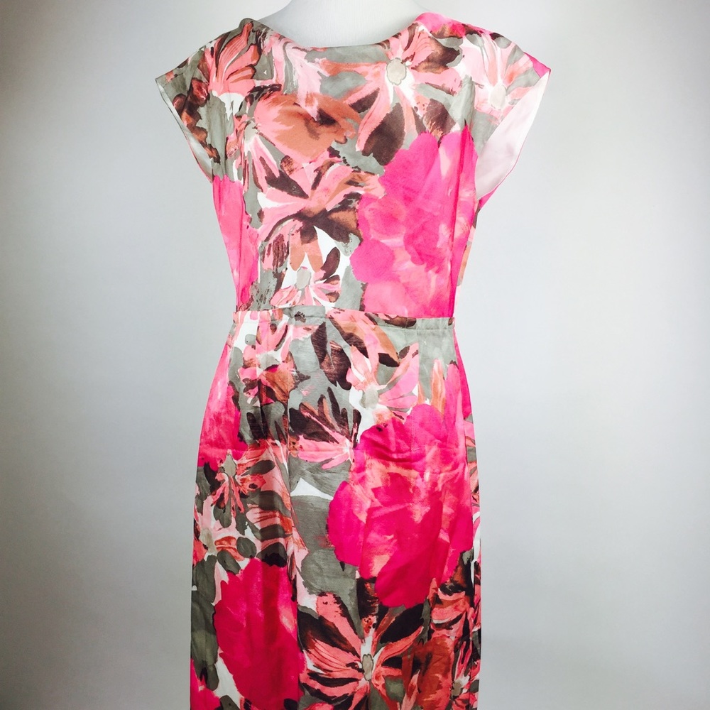 Banana Republic Mad Men Sheath dress Floral M - Picture 1 of 6